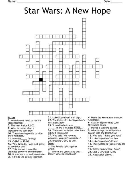 Star wars droid familiarly crossword clue - Recent usage in crossword puzzles: New York Times - Jan. 1, 2013; New York Times - Feb. 6, 2012; New York Times - April 5, 2010; New York Times - Feb. 17, 2010 